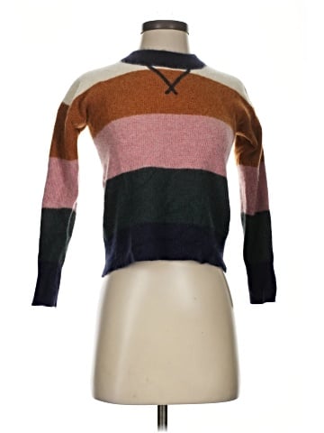 Madewell Cashmere Sweatshirt in Vernon Stripe (view 1)