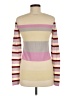 IISLI 100% Cashmere Stripes Pink Cashmere Pullover Sweater Size M - photo 2