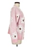 Shein 100% Polyester Floral Pink Cardigan Size 8 - 10 - photo 4