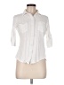 Caslon 100% Cotton White 3/4 Sleeve Button-Down Shirt Size Med Petite - photo 1