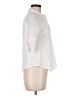 Caslon 100% Cotton White 3/4 Sleeve Button-Down Shirt Size Med Petite - photo 4