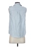 NYDJ Blue Sleeveless Button-Down Shirt Size XXS - photo 2