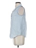 NYDJ Blue Sleeveless Button-Down Shirt Size XXS - photo 5