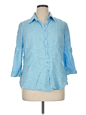 Coldwater Creek 3/4 Sleeve Button-Down Shirt (view 1)