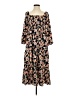 Assorted Brands 100% Rayon Floral Black Casual Dress Size S - photo 1