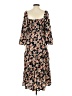 Assorted Brands 100% Rayon Floral Black Casual Dress Size S - photo 2