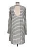 BCBGeneration Stripes Silver Casual Dress Size L - photo 2