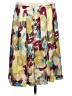 Relativity 100% Polyester Print Yellow Casual Skirt Size 12 - photo 1