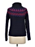 Alya 100% Acrylic Chevron-herringbone Blue Turtleneck Sweater Size M - photo 2