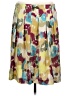 Relativity 100% Polyester Print Yellow Casual Skirt Size 12 - photo 2