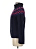 Alya 100% Acrylic Chevron-herringbone Blue Turtleneck Sweater Size M - photo 5