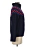 Alya 100% Acrylic Chevron-herringbone Blue Turtleneck Sweater Size M - photo 4