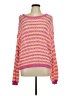 Blu Pepper 100% Cotton Color Block Pink Pullover Sweater Size L - photo 1