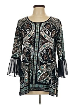 Jm Collection 3/4 Sleeve Blouse