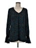 CAbi 100% Polyester Teal Long Sleeve Blouse Size M - photo 1