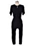 Old Navy 100% Rayon Solid Black Jumpsuit Size Med Petite - photo 2