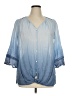 MULTIPLES Blue 3/4 Sleeve Blouse Size XL - photo 1