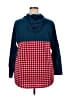 Lularoe Checkered-gingham Blue Poncho Size 2X - photo 2