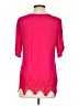 Investments 100% Polyester Pink Short Sleeve Blouse Size S - photo 2
