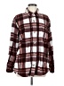Eddie Bauer 100% Polyester Plaid Maroon Brown Cardigan Size M - photo 1