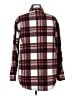 Eddie Bauer 100% Polyester Plaid Maroon Brown Cardigan Size M - photo 2