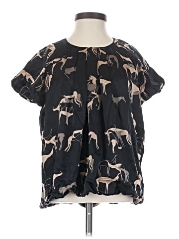 Ulla Johnson Short Sleeve Silk Top (view 1)