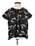 Ulla Johnson 100% Silk Black Short Sleeve Silk Top Size 2 - photo 1