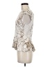 Jennifer Lopez 100% Rayon Ivory Short Sleeve Top Size M - photo 5