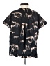 Ulla Johnson 100% Silk Black Short Sleeve Silk Top Size 2 - photo 2