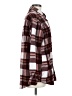 Eddie Bauer 100% Polyester Plaid Maroon Brown Cardigan Size M - photo 4