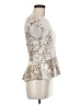 Jennifer Lopez 100% Rayon Ivory Short Sleeve Top Size M - photo 4