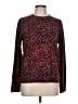 White Stuff Animal Print Burgundy Pullover Sweater Size 10 - photo 1