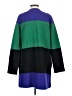 Max Studio Color Block Green Coat Size S - photo 2