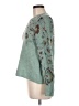 Wrap Floral Teal Pullover Sweater Size 6 - photo 5