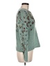 Wrap Floral Teal Pullover Sweater Size 6 - photo 4