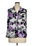 Nine West Floral Silver 3/4 Sleeve Blouse Size XL - photo 1