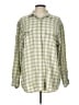 Assorted Brands 100% Cotton Plaid Green Long Sleeve Button-Down Shirt Size L - photo 1