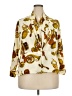 Jordan 100% Polyester Print Ivory 3/4 Sleeve Blouse Size 20 - photo 1