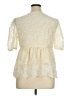 Unbranded 100% Polyester Ivory Short Sleeve Blouse Size XL - photo 2