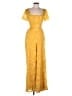 Lulus 100% Polyester Yellow Jumpsuit Size L - photo 1