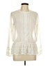 H&M 100% Polyester Ivory Long Sleeve Blouse Size 10 - photo 1
