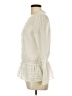 H&M 100% Polyester Ivory Long Sleeve Blouse Size 10 - photo 5