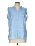Talbots 100% Cotton Blue Sleeveless Blouse Size L - photo 1