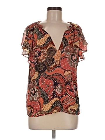 A.L.C. Short Sleeve Silk Top (view 1)