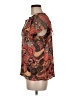 A.L.C. 100% Silk Brown Short Sleeve Silk Top Size 6 - photo 5