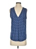Ann Taylor 100% Polyester Polka Dots Blue Sleeveless Blouse Size S - photo 1