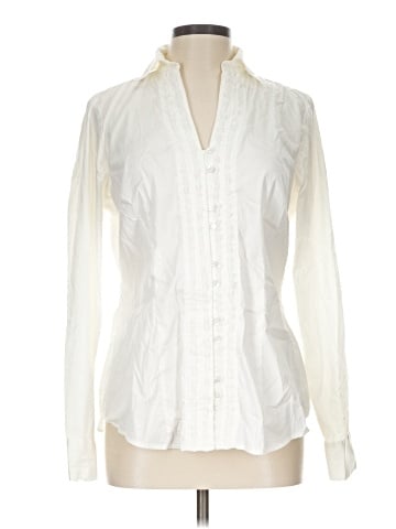 White House Black Market Long Sleeve Blouse (view 1)