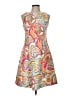 North Style 100% Polyester Paisley Orange Cocktail Dress Size 6 - photo 1