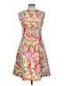 North Style 100% Polyester Paisley Orange Cocktail Dress Size 6 - photo 2