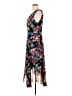 Connected Apparel 100% Polyester Floral Black Blue Cocktail Dress Size 10 - photo 5